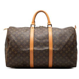 Borsa da viaggio Louis Vuitton Monogram Keepall 50 marrone Marrone