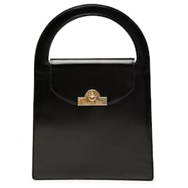 Schwarze Dior Lederhandtasche Schwarz