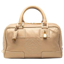 Gold LOEWE Metallic Leather Amazona 28 Handtasche Golden