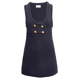 Céline Robe chasuble en maille Celine bleu marine Taille US S Bleu