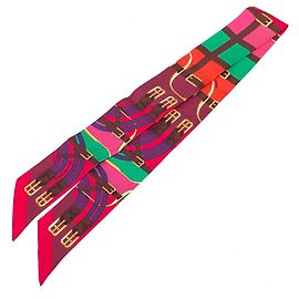 Lenço de seda Twilly Hermès Mors a Jouets rosa Rosa