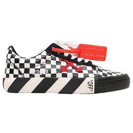 Off White Black & White Off-White Checkerboard Low-Top Sneakers Size 38 Black