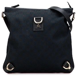 Blue Gucci GG Canvas Abbey D Ring Crossbody Blue