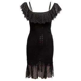 Autre Marque Black Adam Jones Merino Wool-Blend Knit Dress Size US S Black