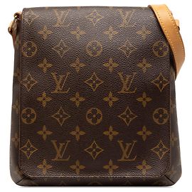 Bolsa transversal marrom Louis Vuitton Monogram Musette Salsa PM Long Strap Marrom