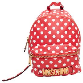 Mochila Moschino de bolinhas vermelho e branco Vermelho