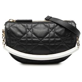 Borsa Hobo Cannage Dior Vibe in agnello Small Black Dior Nero