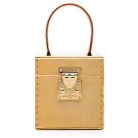 Louis Vuitton Monogram Vernis Bleecker Vanity Bag Beige Beige
