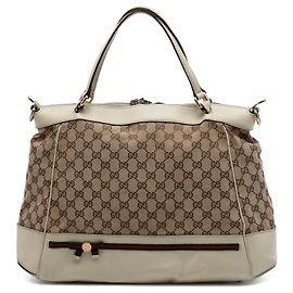 Borsa Mayfair in GG Canvas beige Gucci Beige