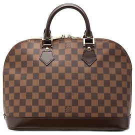 Bolsa Louis Vuitton Alma PM em Damier Ebene marrom Marrom