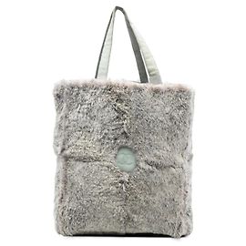 Bolsa Tote Chanel CC Lapin de pele cinza Cinza