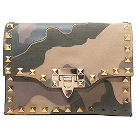 Valentino Garavani Bolsa transversal Valentino Camo Rockstud Olive & Multicolor Verde