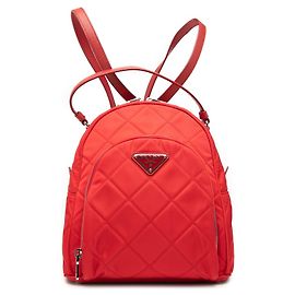 Mochila Prada Impuntu Tessuto roja Roja