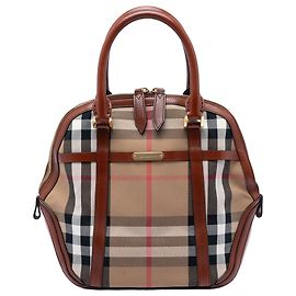 Burberry Medium House Check Canvas Bridle Orchard Handtasche braun Braun
