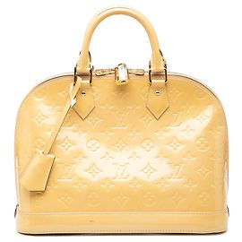 Bolso Louis Vuitton Monogram Vernis Alma PM Amarillo Beige
