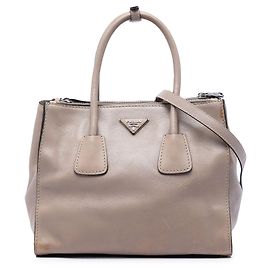Bolsa Prada Glace Calf bege com dois bolsos e alça dupla Bege