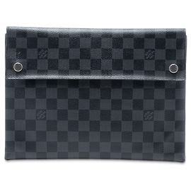 Pochette GM Alpha in Damier Graphite nero Louis Vuitton Nero