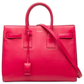 Bolsa de couro pequena Sac De Jour rosa Saint Laurent Rosa