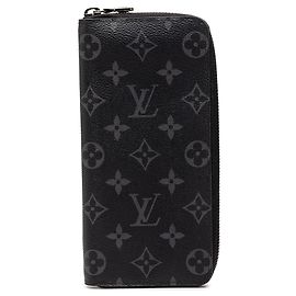 Portefeuille Zippy Vertical Monogram Eclipse noir Louis Vuitton Noir