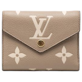 Cartera Louis Vuitton Monogram Empreinte Giant Victorine beige Carteras pequeñas Beige