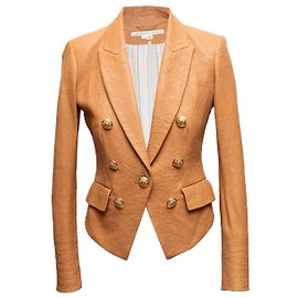 Veronica Beard Blazer aus Lammleder orange Größe US 0 Orange