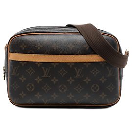Louis Vuitton Monogram Reporter PM Umhängetasche braun Braun