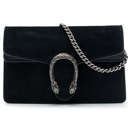 Mini borsa Dionysus in velluto nero Gucci Nero
