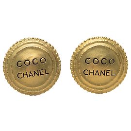 Orecchini a clip Coco Round placcati oro Gold Chanel D'oro