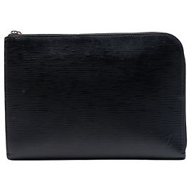 Clutch Louis Vuitton Epi Pochette Jour PM Nera Nero