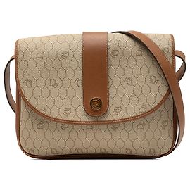 Beige Dior Honeycomb Coated Canvas Crossbody Beige