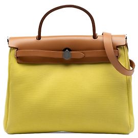 Borsa Hermès Toile Herbag Zip 31 Gialla Giallo
