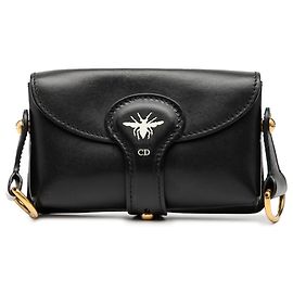 Mini sac selle D Bee en cuir noir Dior Noir