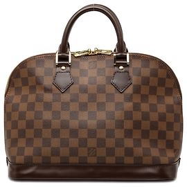 Bolsa Louis Vuitton Damier Ebene Alma MM Marrom Marrom