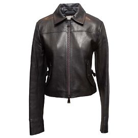 Autre Marque Black Simkhai Leather Zip Jacket Size US 2 Black