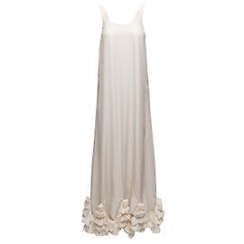 Vestido de seda sin mangas blanco Fendi Talla IT 40 Blanco