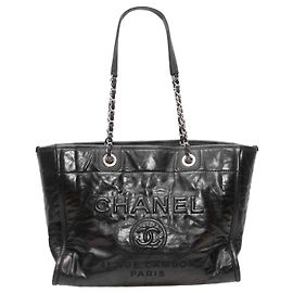 Sac cabas Chanel Deauville noir Noir