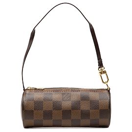 Borsa pochette Louis Vuitton Damier Ebene Papillon marrone Marrone