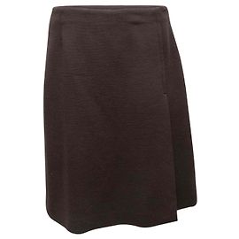 Brown Prada Knee-Length Wool Skirt Size IT 44 Brown
