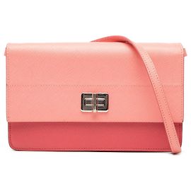 Cartera con correa crossbody de Saffiano con cierre Turn Lock en rosa de Prada Rosa