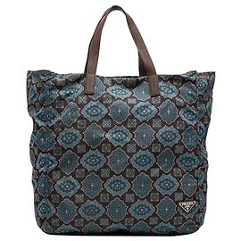 Tote Prada Tessuto Stampato blu Blu
