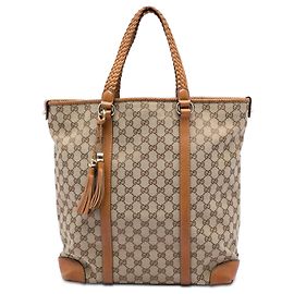 Beige Gucci Large GG Canvas Marrakech Tote Beige