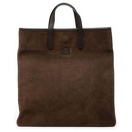 Tote en daim marron LOEWE Anagram Marron