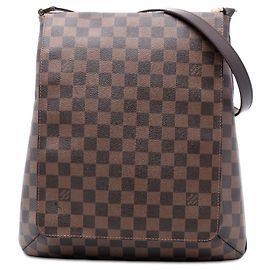 Bolsa transversal Louis Vuitton Damier Ebene Musette Salsa GM marrom Marrom