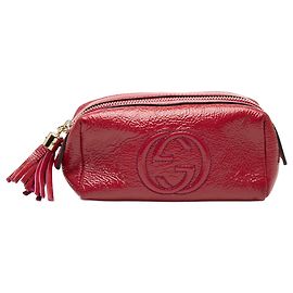 Neceser Gucci Soho en charol rosa Rosa