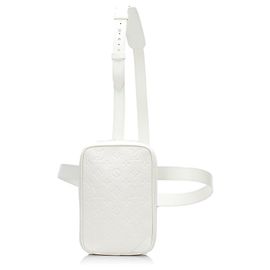 White Louis Vuitton Monogram Taurillon Utility Side Blanc