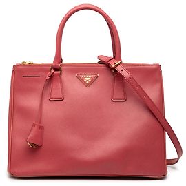Bolsa Prada Medium Saffiano Lux Galleria Double Zip rosa Rosa