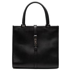 Borsa Jackie in pelle di vitello nera Gucci Nero