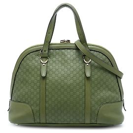 Bolsa Gucci Medium Microguccissima Nice Dome verde Verde