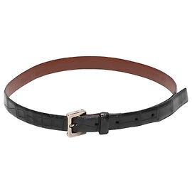 Cinturón Ralph Lauren de piel de caimán negro Talla US S Negro