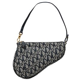 Borsa a tracolla Blue Dior Mini Diorissimo Canvas Saddle Pochette Dior Blu